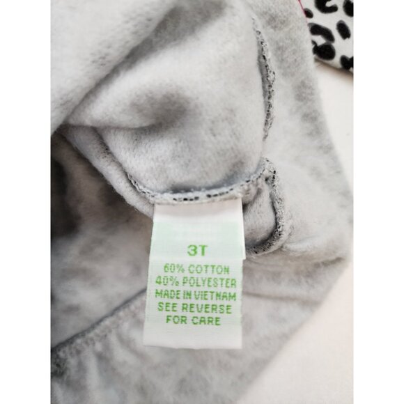 Peanut & Ollie 3T Hooded Ruffle Leopard Jacket Long Sleeved Full Zip Front White - Picture 6 of 9